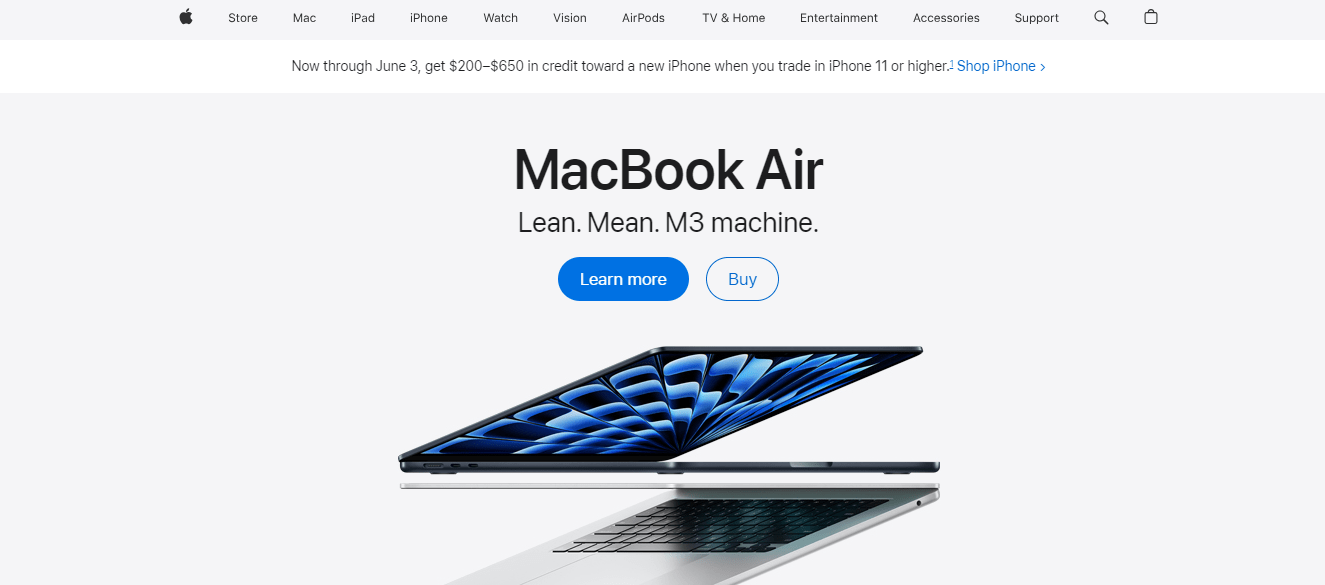An image showing Apple Website